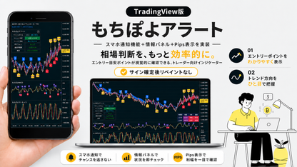 【もちぽよアラート】トレーディングビュー用チャート分析インジケーター